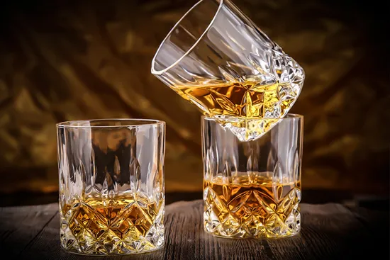 Commercio all'ingrosso 15 once vecchio stile Dof cristallo bicchiere bicchiere bicchieri bicchieri bicchieri rotondo rock whisky bicchiere per whisky cocktail liquore vino birra